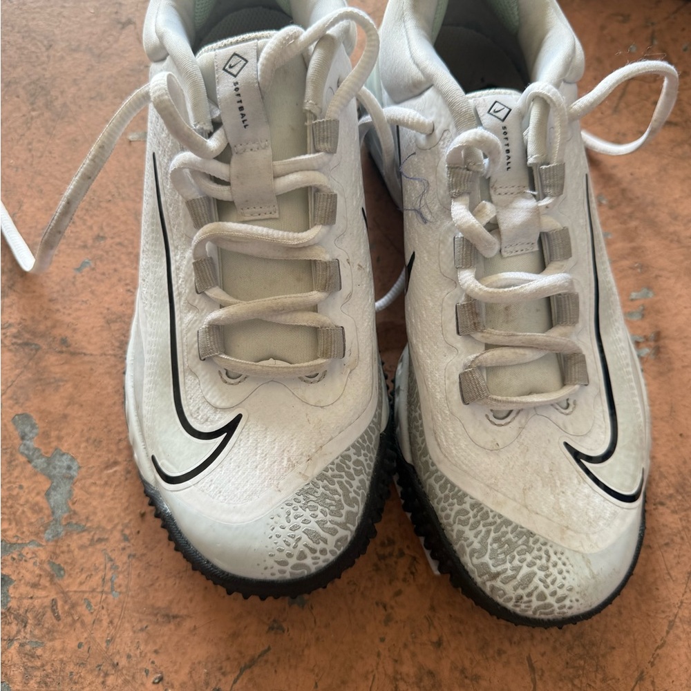 Nike White Sneakers with Black Details